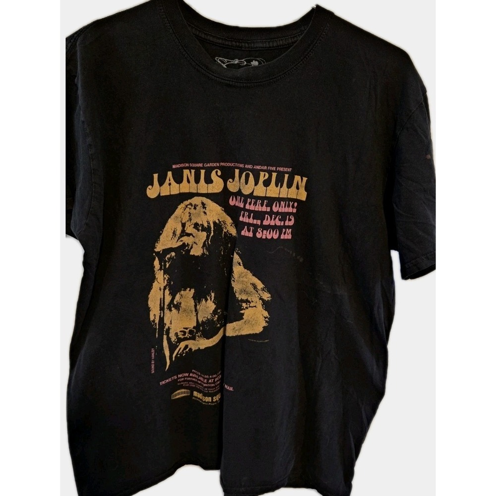 Janis Joplin Madison Square Garden Concert Poster‎ Style Rock T Shirt Small/Med